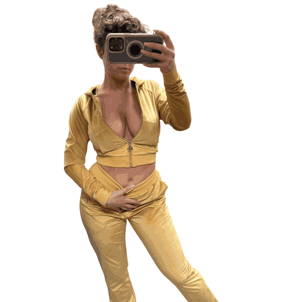 Hidden Cult Women's Yellow & Gold Tracksuit Set Hidden Cult Women's Yellow & Gold Tracksuit Set - Image 1